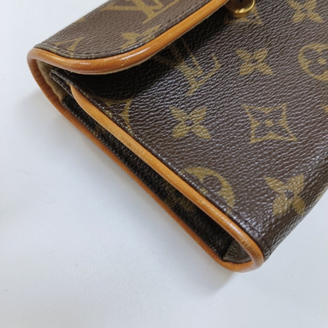 FLORENTINE Monogram Coated Canvas Brown