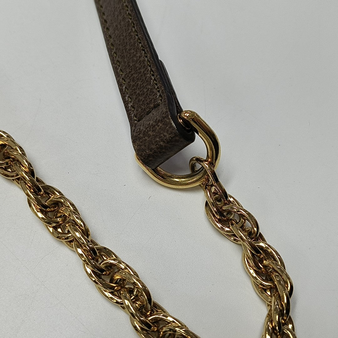Ophidia Mini Monogram Lona Revestida Beige