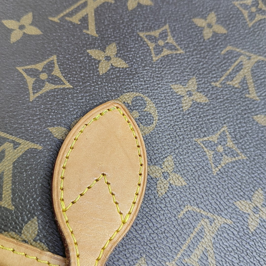 NEVERFULL MM Monogram Coated Canvas Brown