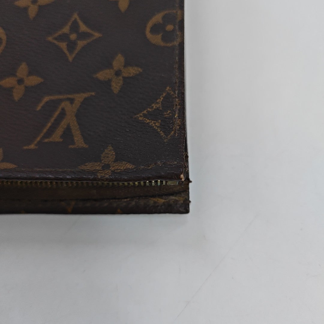 TOILET POCKET 26 Monogram Coated Canvas Brown