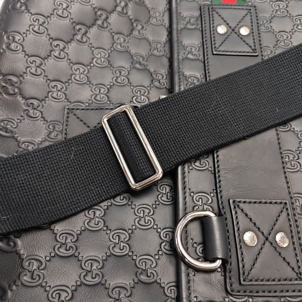 Monogram Calfskin Shoulder Bag Black