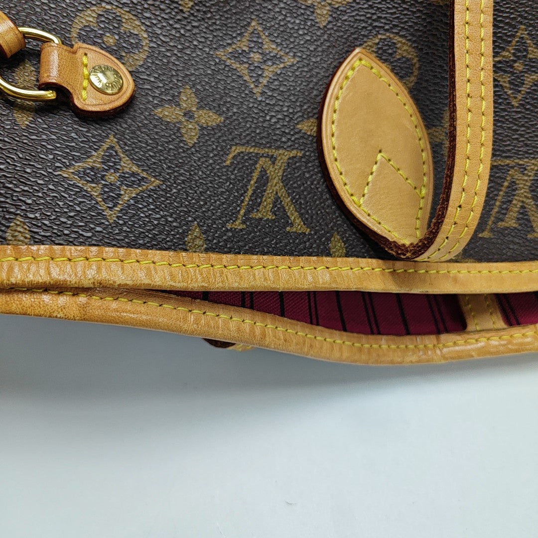 NEVERFULL MM Monogram Coated Canvas Brown
