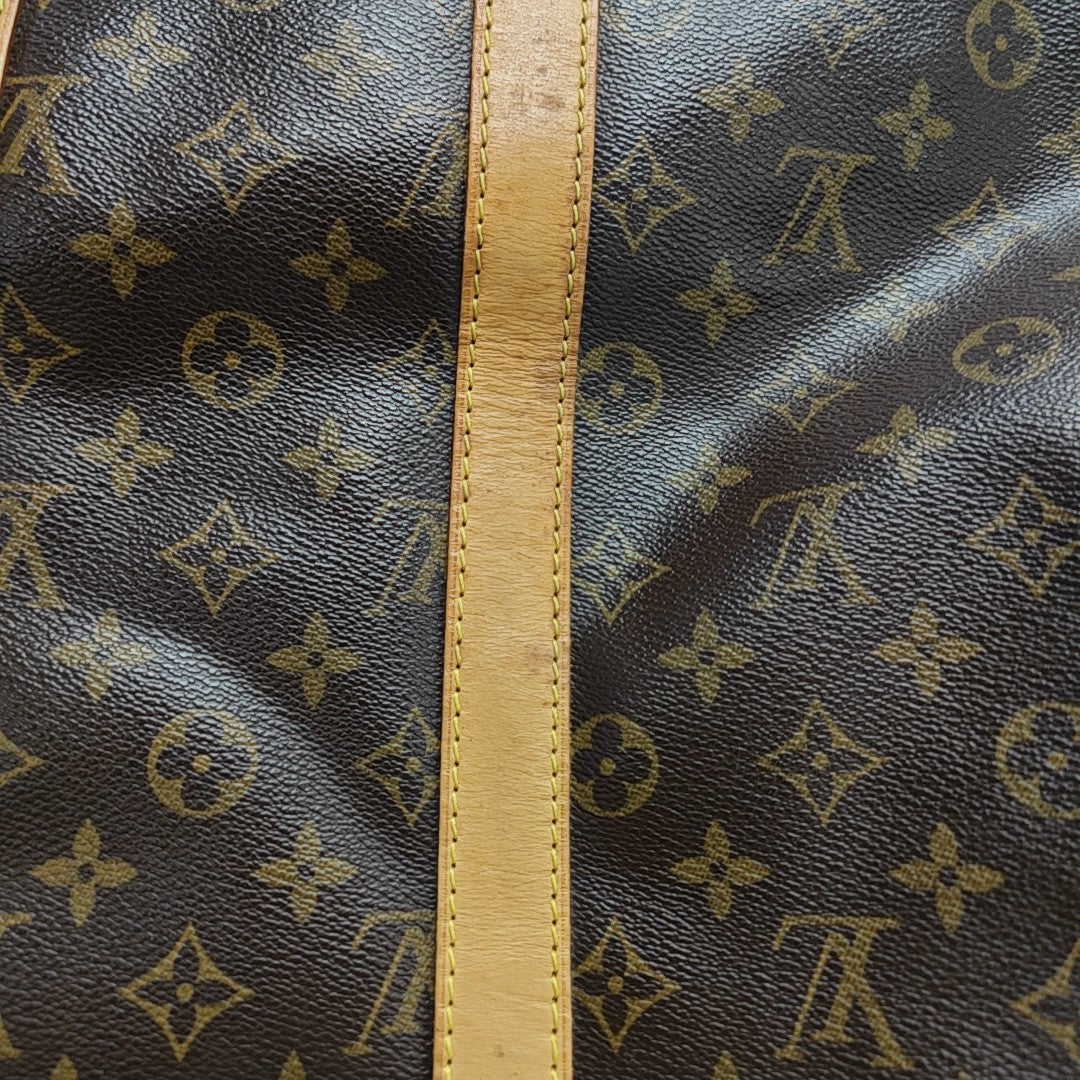 KEEPALL 45 Monogram Coated Canvas Brown