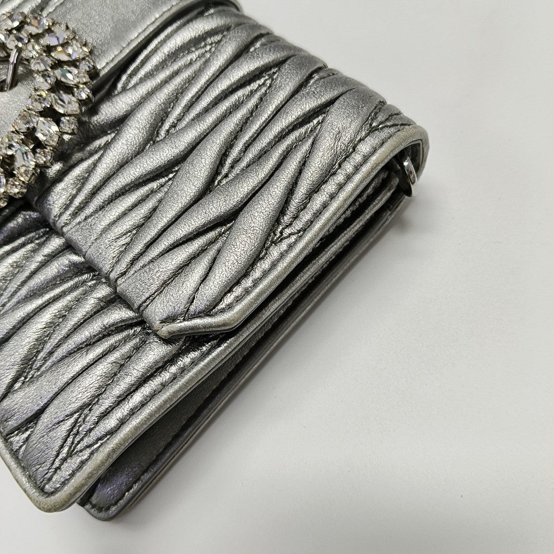 Matelassé Quilted Lambskin Silver