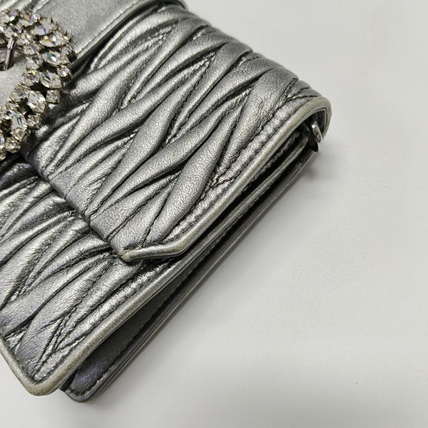 Matelassé Quilted Lambskin Silver