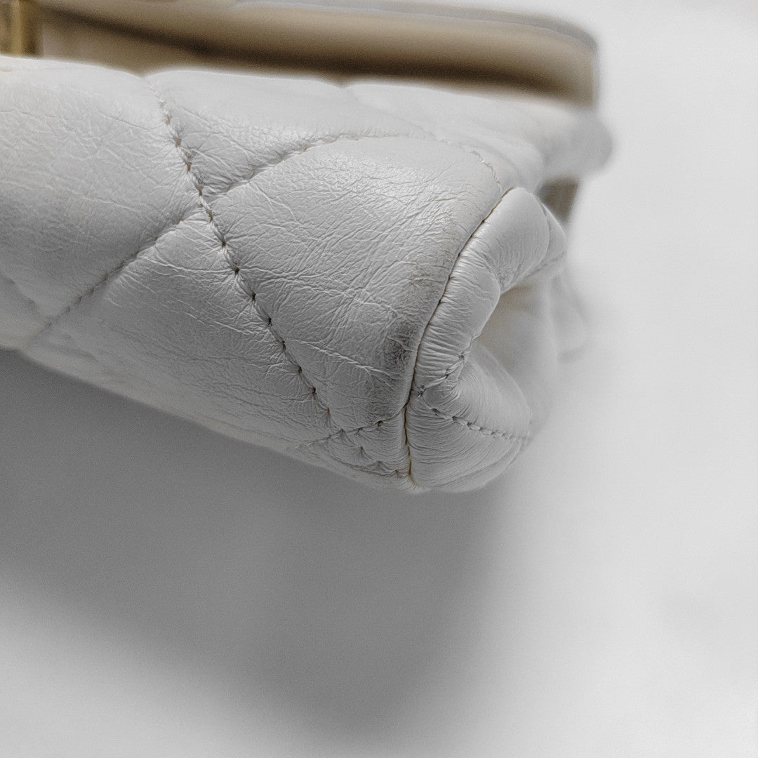 CLASSIC FLAP Mini Quilted Lambskin White