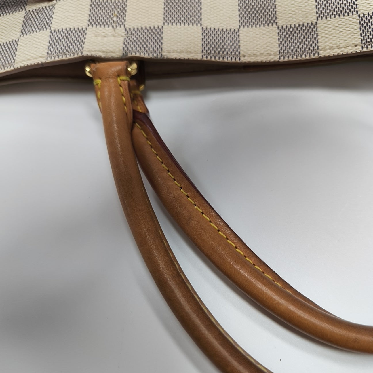 GIROLATA GM Damier Azur Coated Canvas White