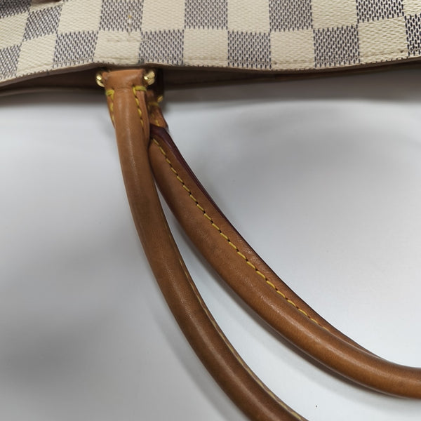 GIROLATA GM Damier Azur Coated Canvas White