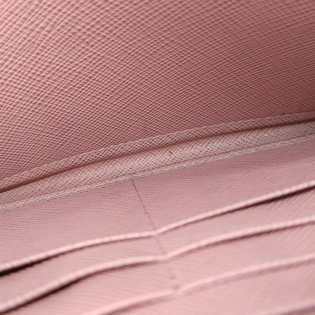 Zippy Wallet Saffiano Calfskin Pink