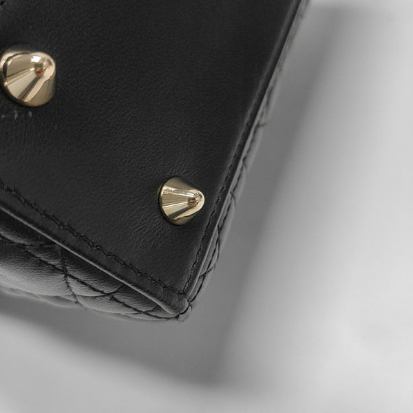 Lady Dior Small Cannage Lambskin Black
