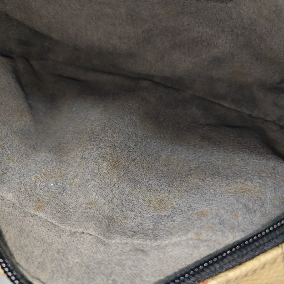 Coated Canvas Shoulder Bag Brown