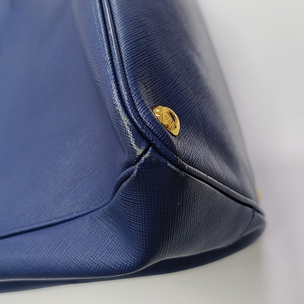 Galleria Large Saffiano Calfskin Blue