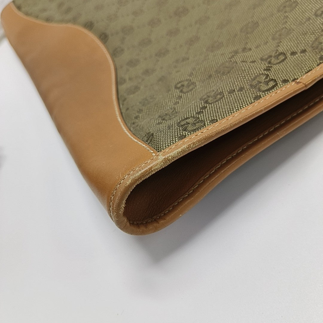 Canvas Clutch Green
