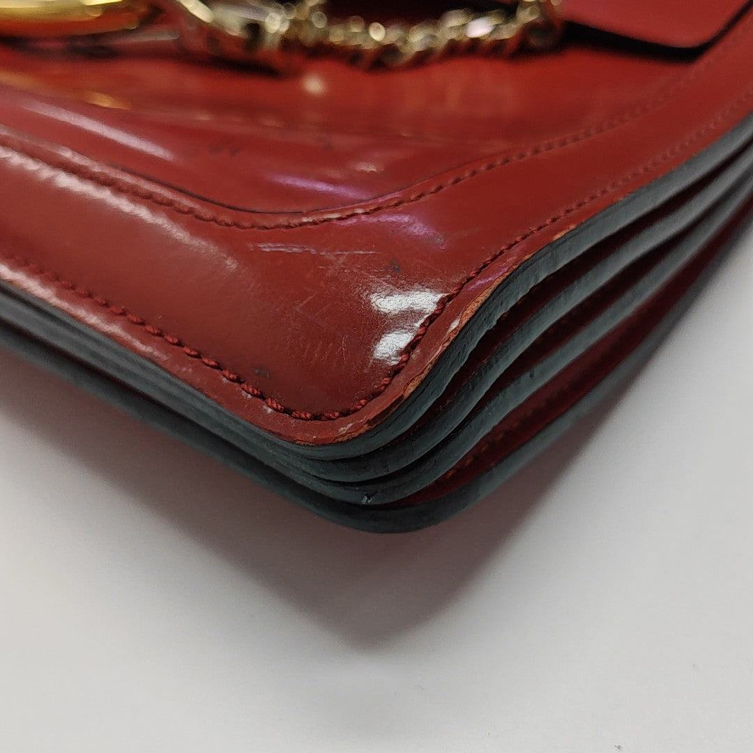 Faye Medium Patent Leather Red