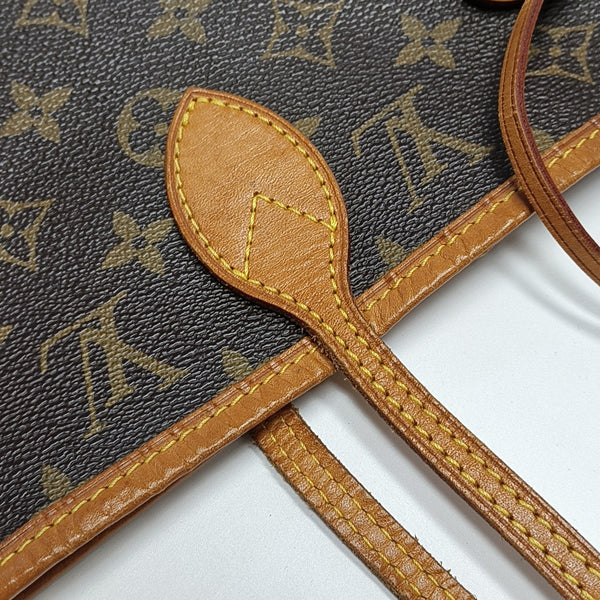 NEVERFULL MM Monogram Coated Canvas Brown