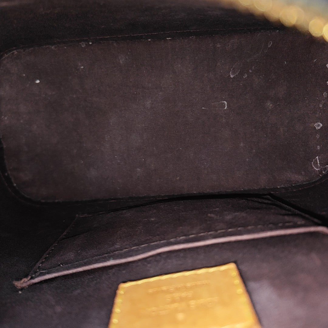 ALMA BB Monogram Patent Leather Brown