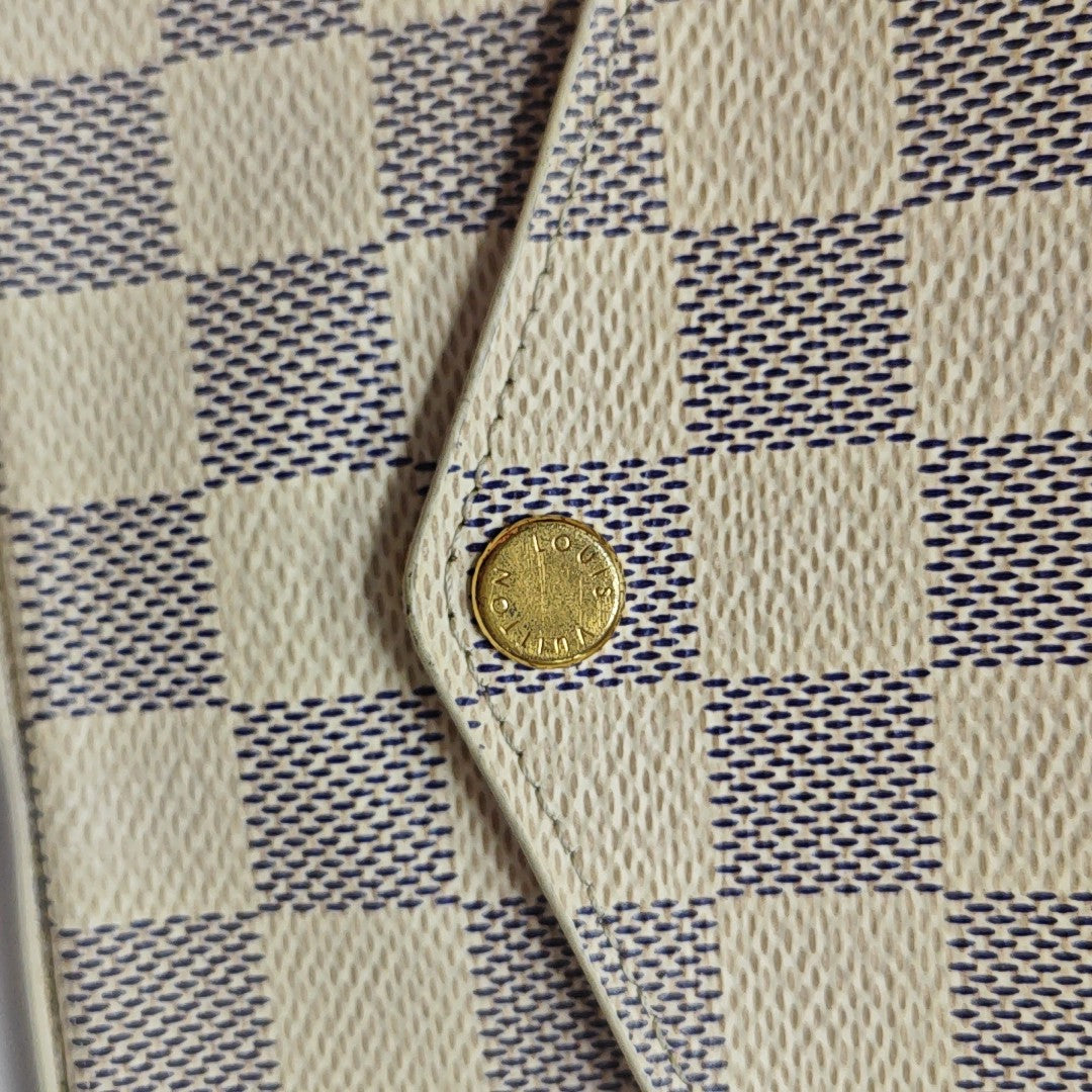 FÉLICIE Damier Azur Coated Canvas White