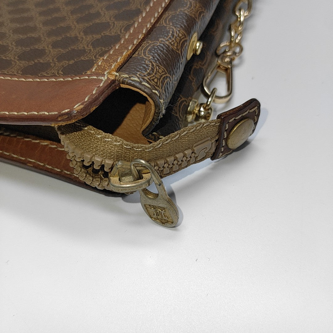 MACADAM CLUTCHES Coated Canvas Brown