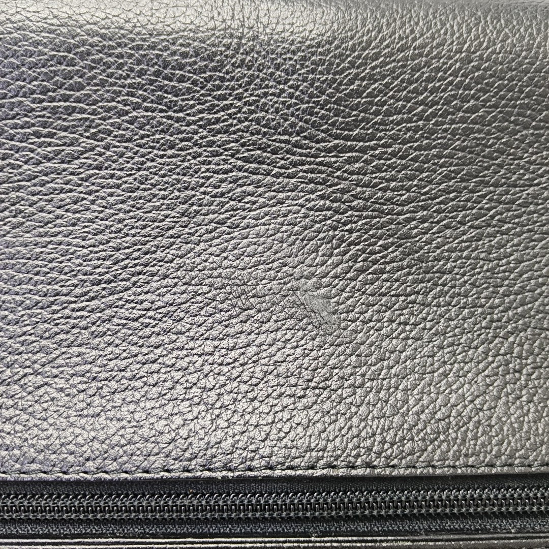 Calfskin Top Handle Bag Black
