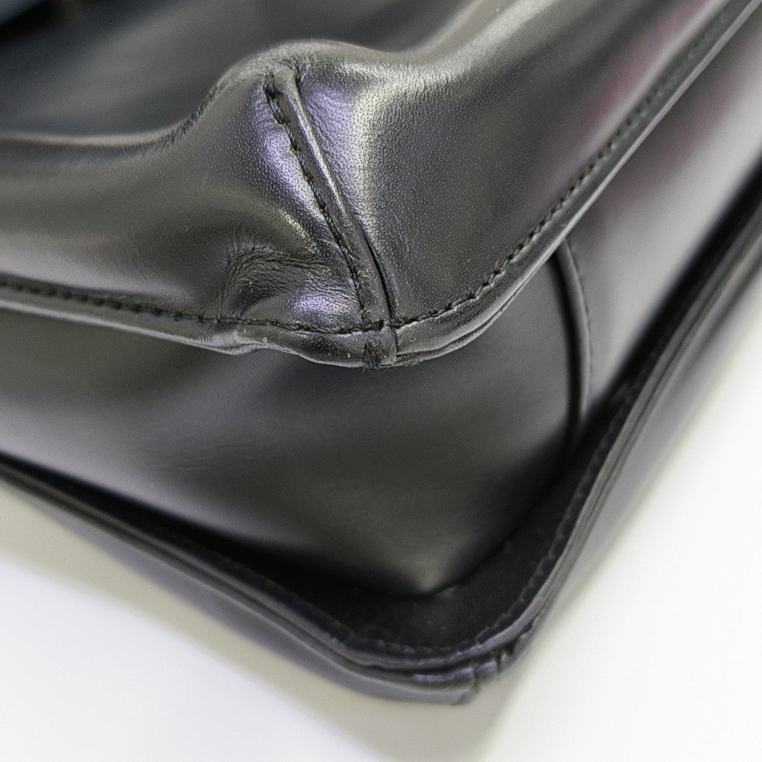 Calfskin Shoulder Bag Black