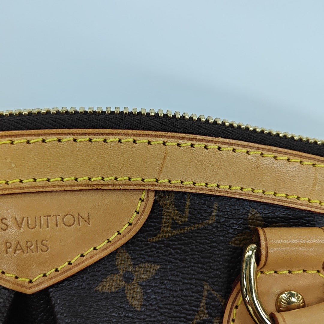 Monogram Coated Canvas Top Handle Bag Brown