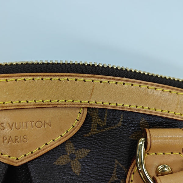 Monogram Coated Canvas Top Handle Bag Brown