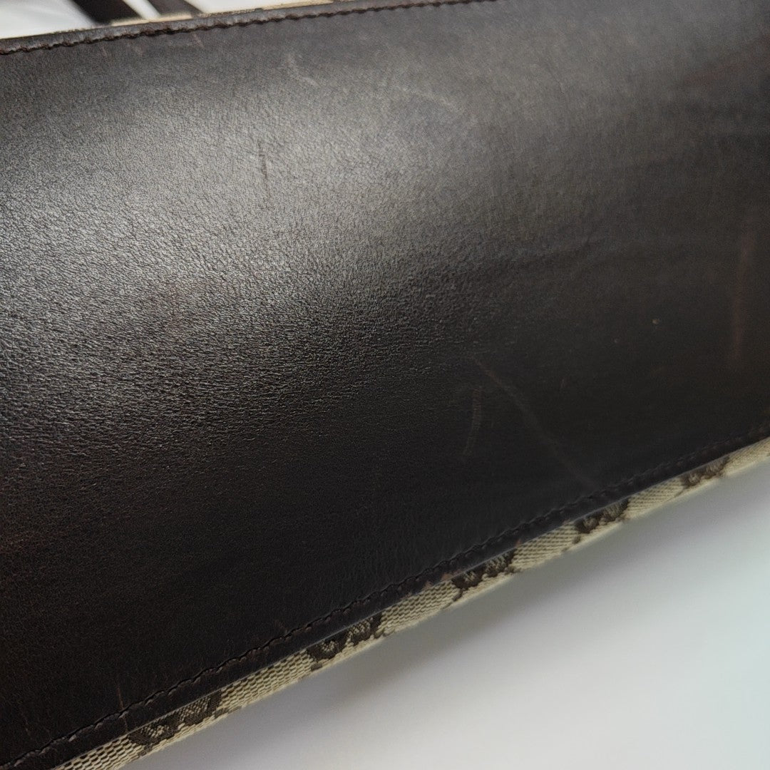 Monogram Canvas Tote Bag Brown