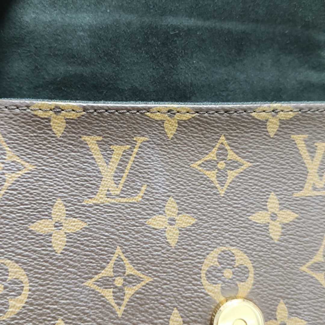 LOCKY BB Monogram Coated Canvas Brown