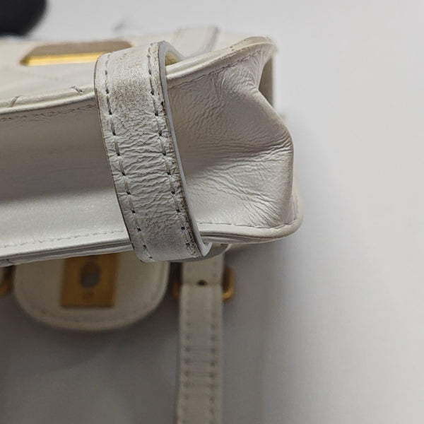Quilted Calfskin Shoulder Bag Mini White