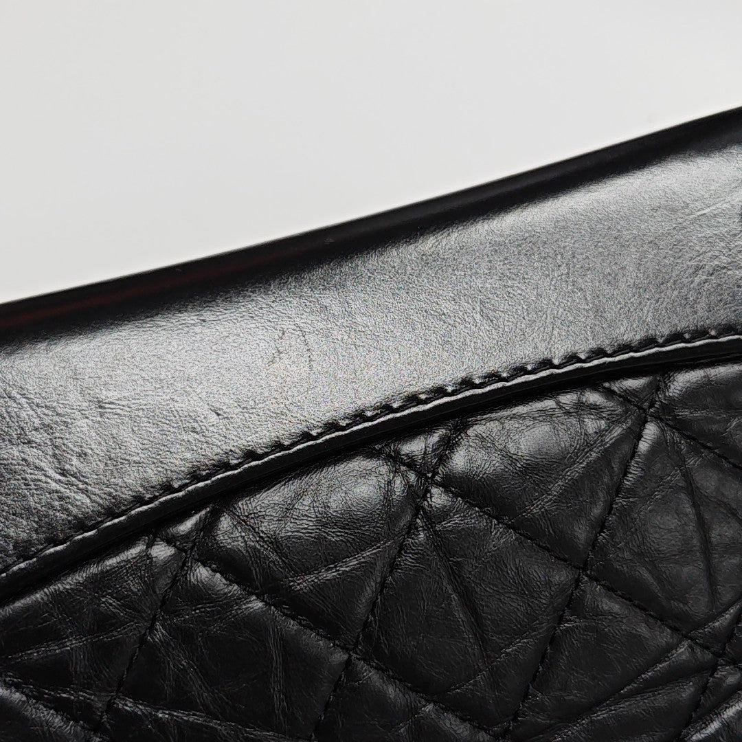 GABRIELLE Small Quilted Calfskin Black