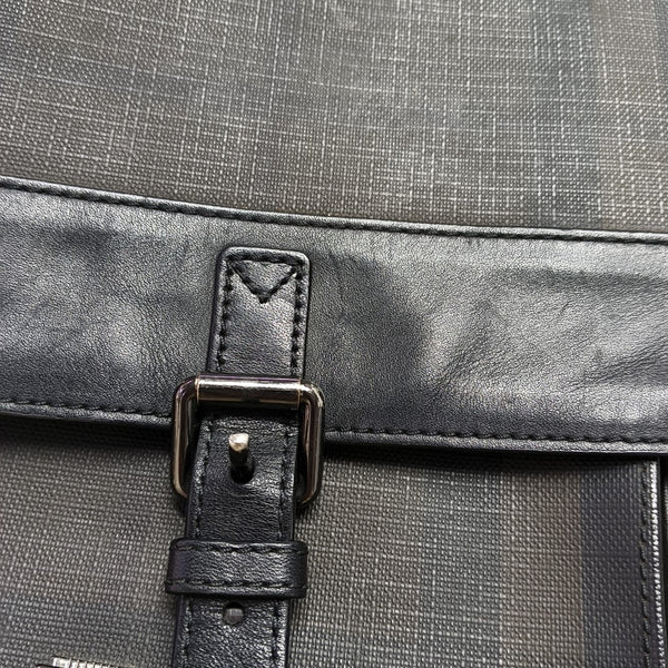 Coated Canvas Crossbody Bag Brown