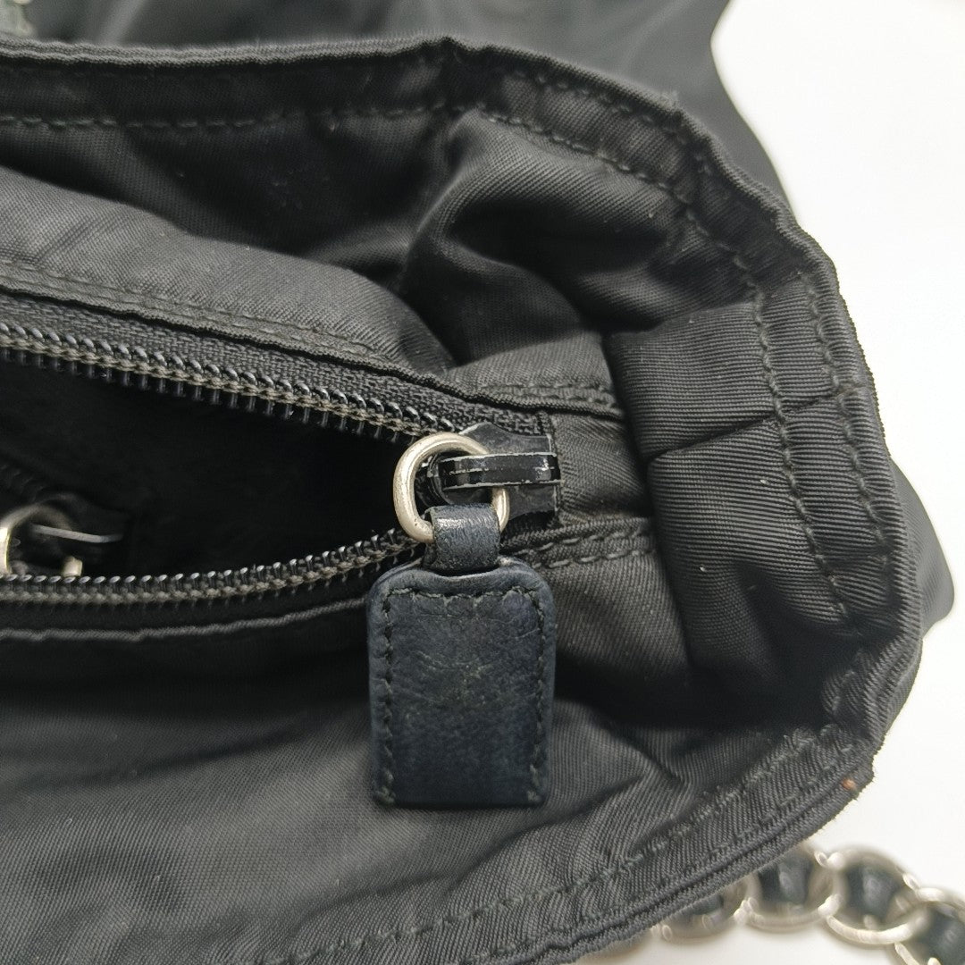 Nylon Shoulder Bag Black