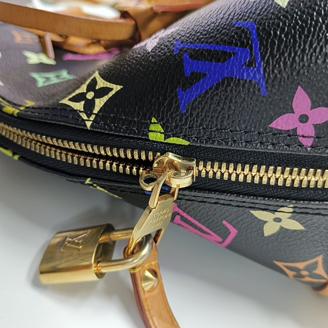 ALMA PM Monogram Coated Canvas Black