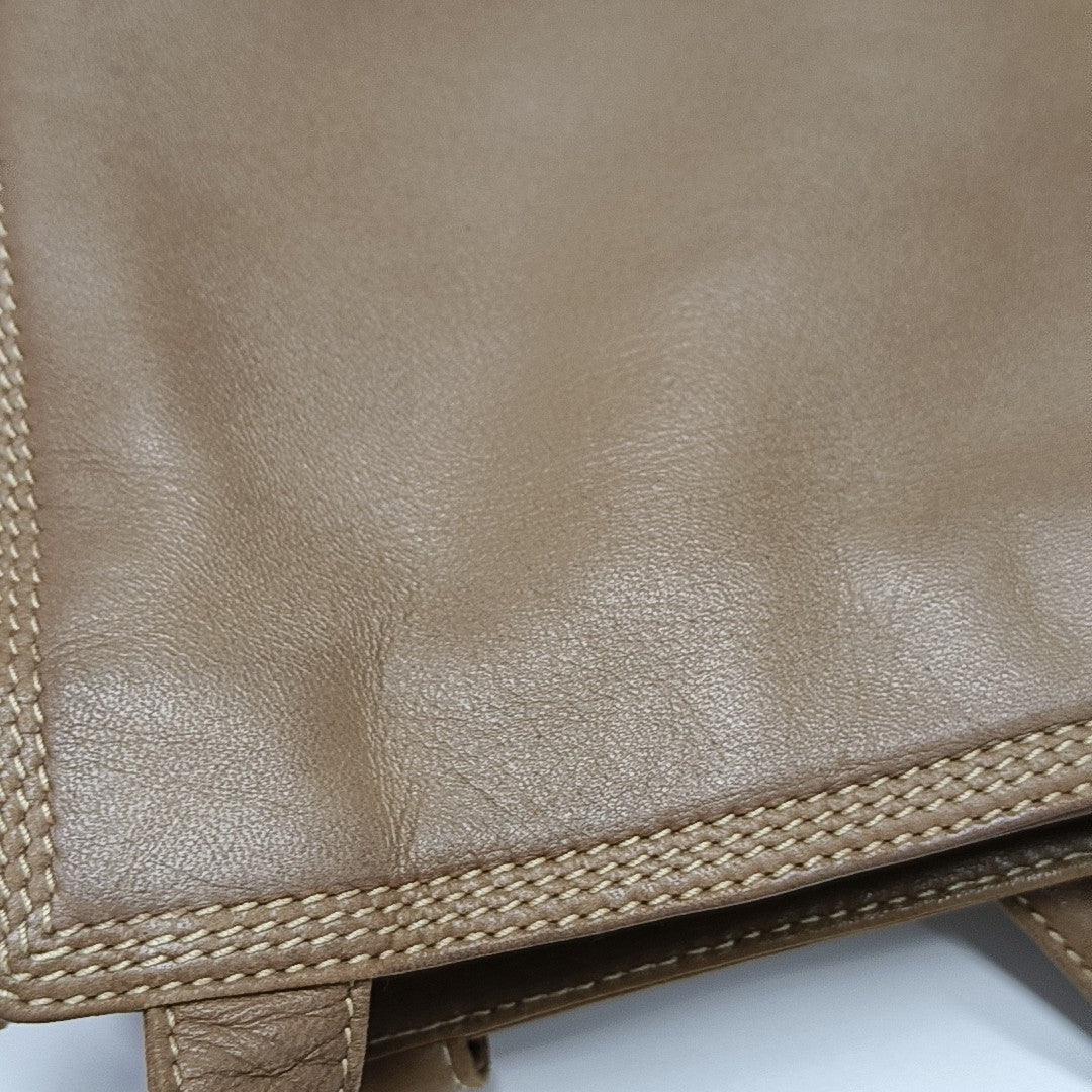 Lambskin Shoulder Bag Brown