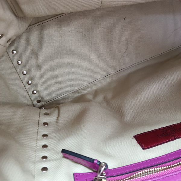 Rockstud Calfskin Red