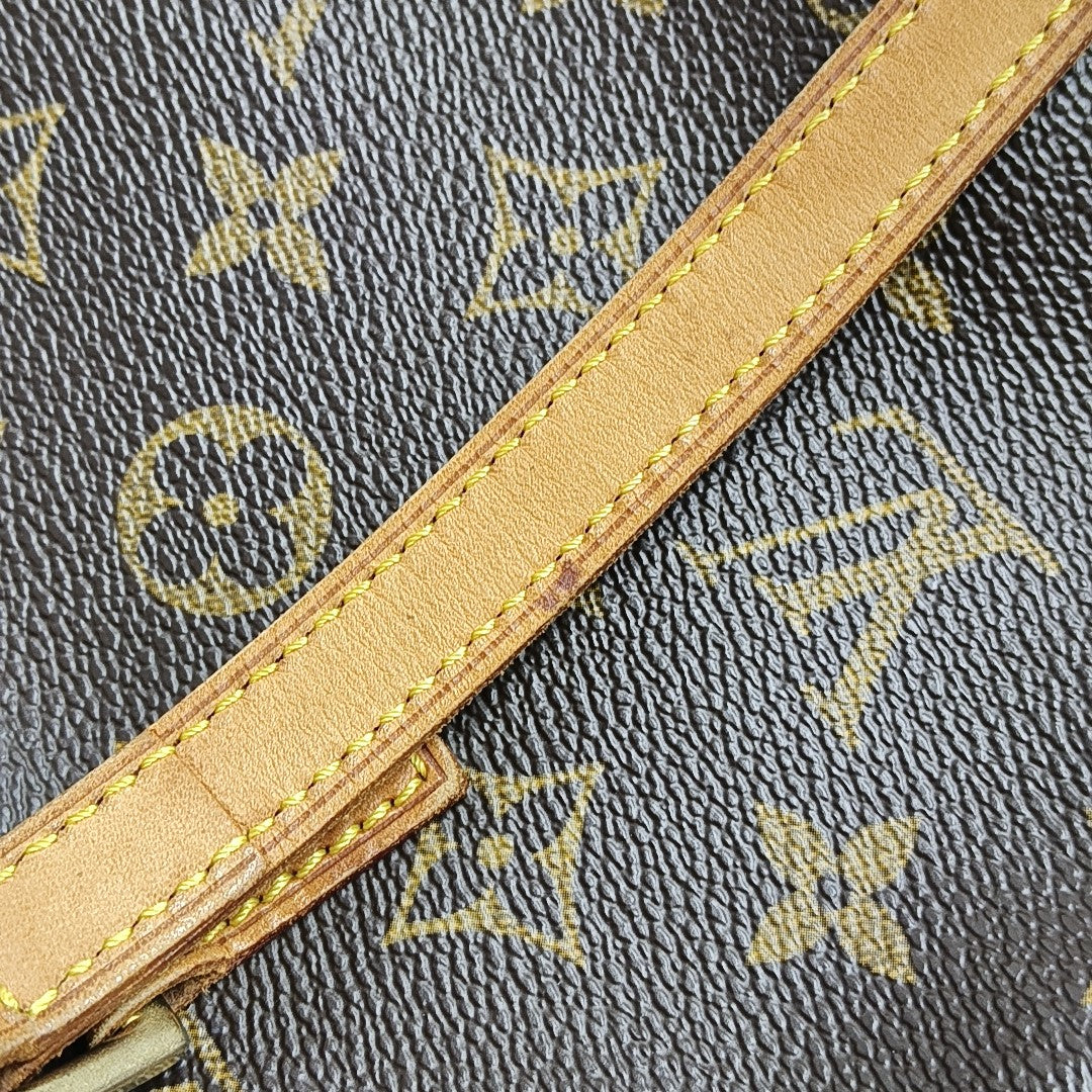 CITE MM Monogram Coated Canvas Brown