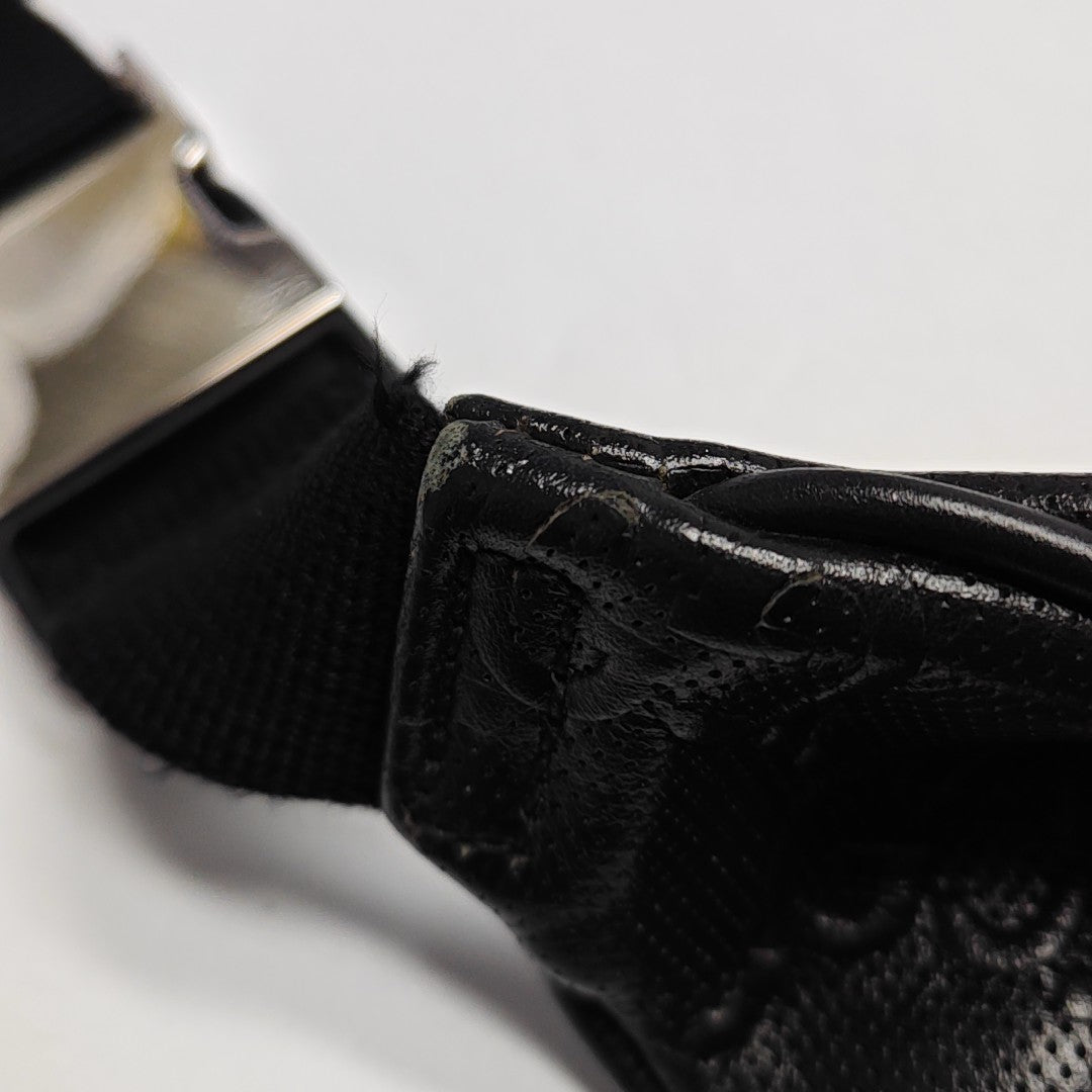 Monogram Calfskin Belt Bag Black