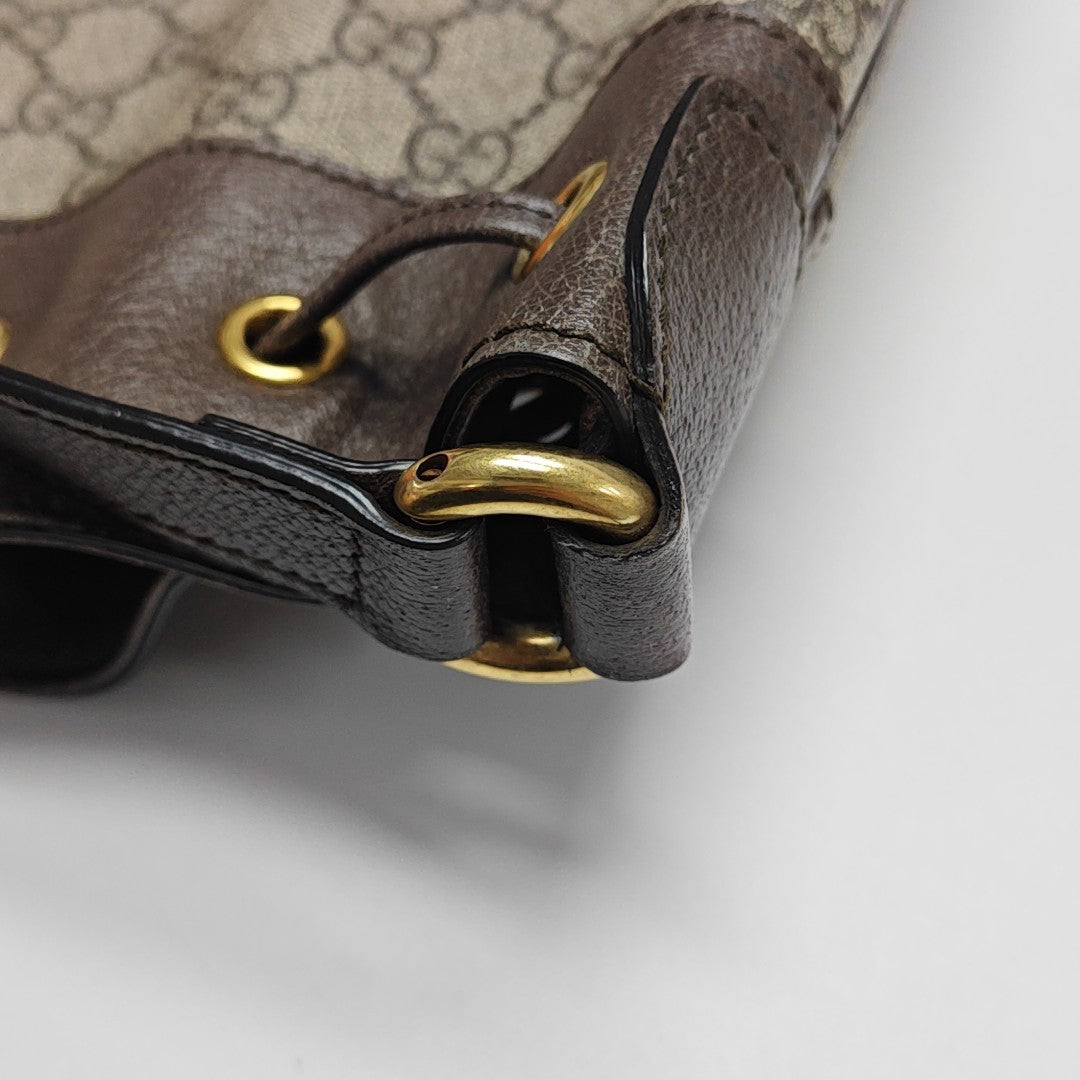 Ophidia Small Monogram Coated Canvas Beige
