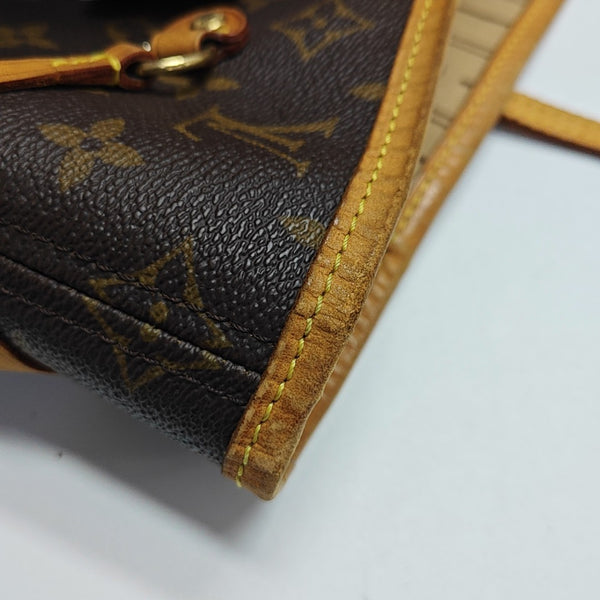 NEVERFULL MM Monogram Coated Canvas Brown