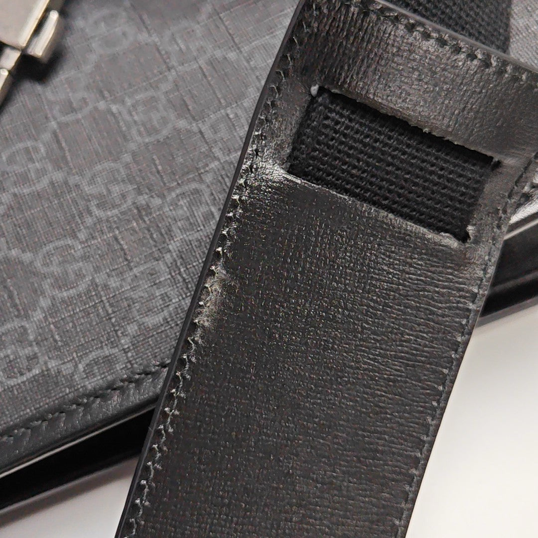 Retro Medium Monogram Coated Canvas Black