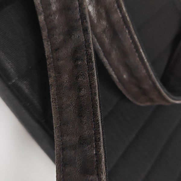 Quilted Fabric Shoulder Bag Black