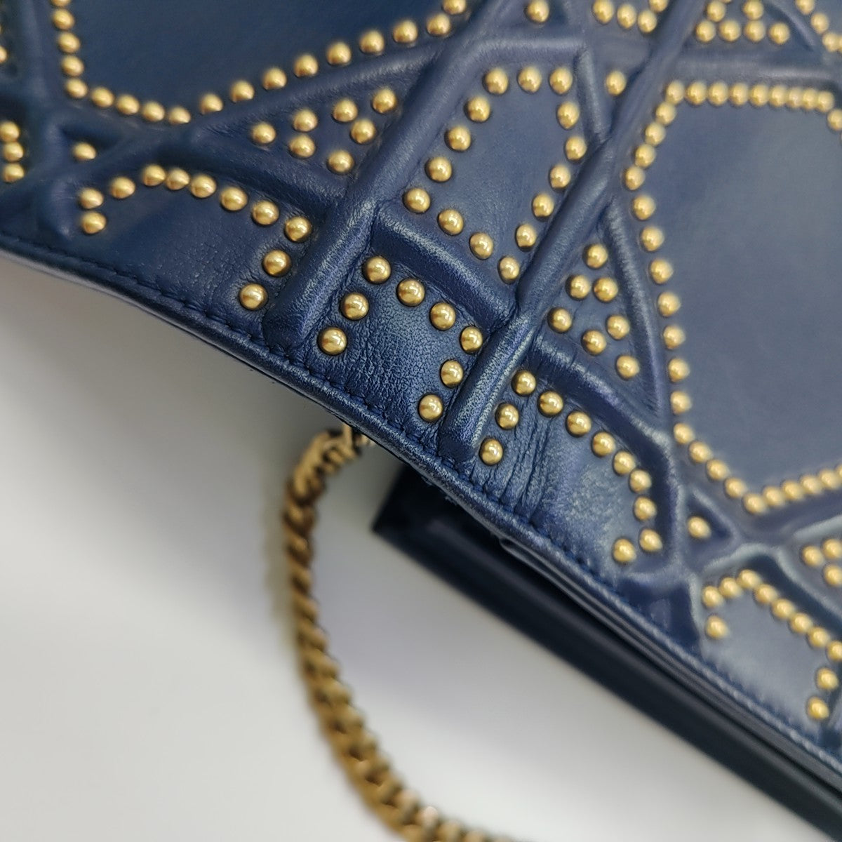 Diorama Cannage Calfskin Blue