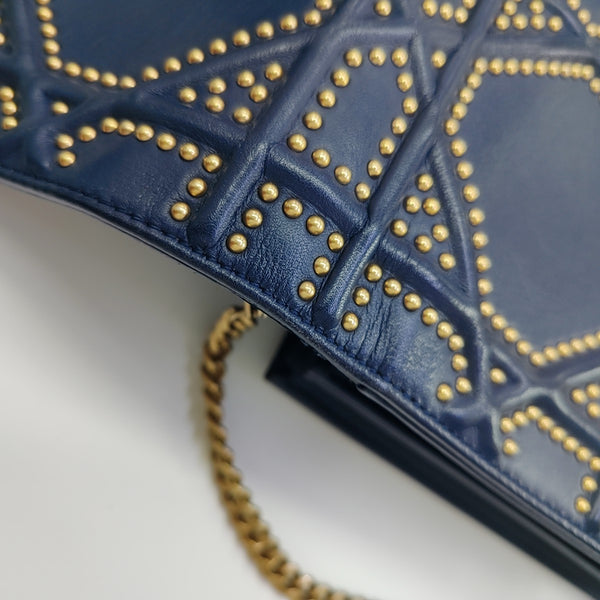 Diorama Cannage Calfskin Blue