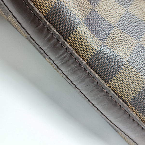 LLOVO MM Damier Ebene Coated Canvas Brown