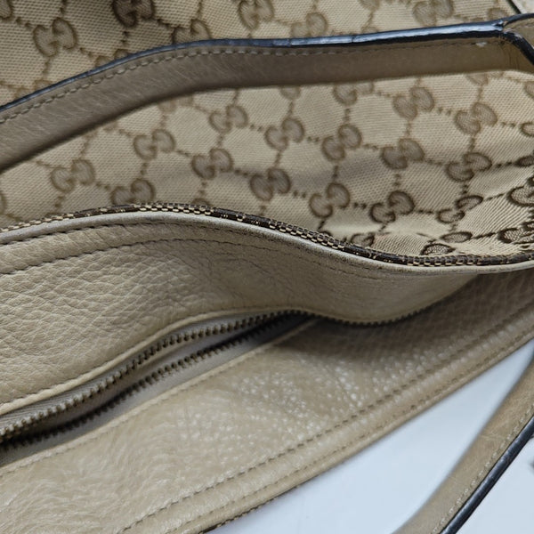 Monogram Canvas Tote Bag Beige