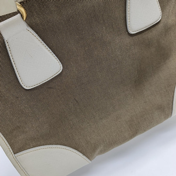 Canvas Top Handle Bag Brown