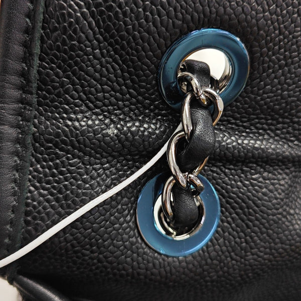 CLASSIC FLAP Jumbo Quilted Grained Calfskin Black