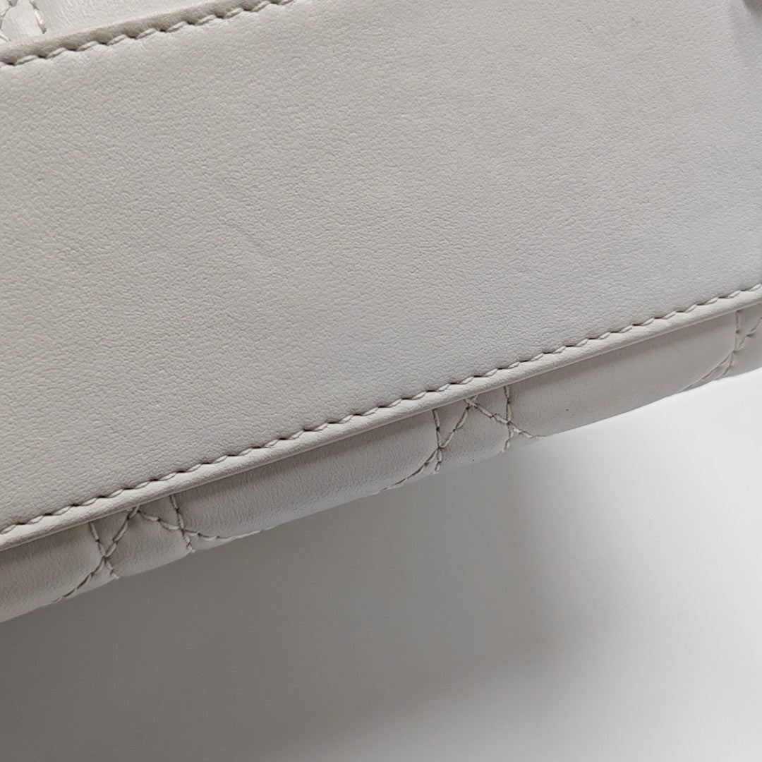 Lady Dior Mini Cannage Lambskin White