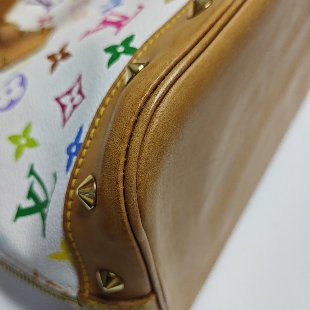 LV × TM Alma Pequeño Lona Monogram Revestida Blanca