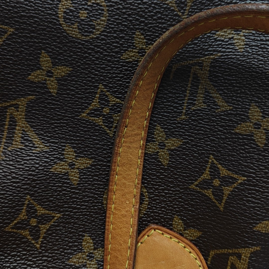 MONTORGUEI PM Monogram Coated Canvas Brown